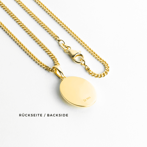 LION NECKLACE 925 SILVER 18 CARAT GOLD PLATED - IDENTIM®