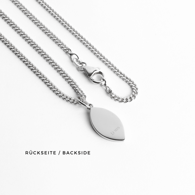 NAZAR EYE NECKLACE 925 SILVER RHODIUM PLATED