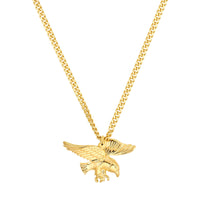EAGLE NECKLACE 925 SILVER 18 CARAT GOLD PLATED - IDENTIM®