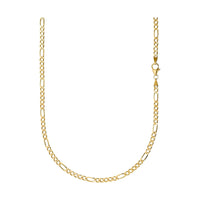 FIGARO NECKLACE 925 SILVER 18 CARAT GOLD PLATED 3,40MM - IDENTIM®
