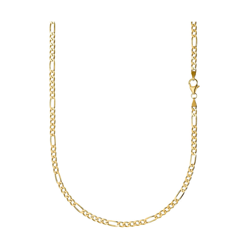 FIGARO NECKLACE 925 SILVER 18 CARAT GOLD PLATED 3,40MM