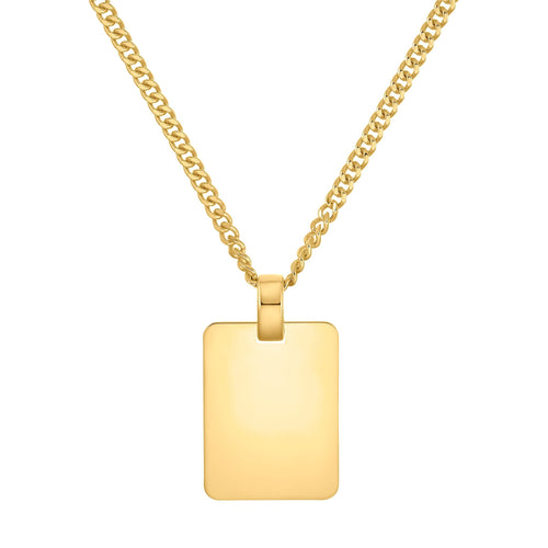 ENGRAVING PLATE STRETCH NECKLACE 333 GOLD - IDENTIM®