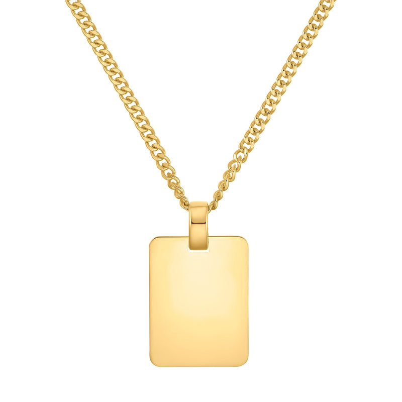 ENGRAVING PLATE STRETCH NECKLACE 333 GOLD