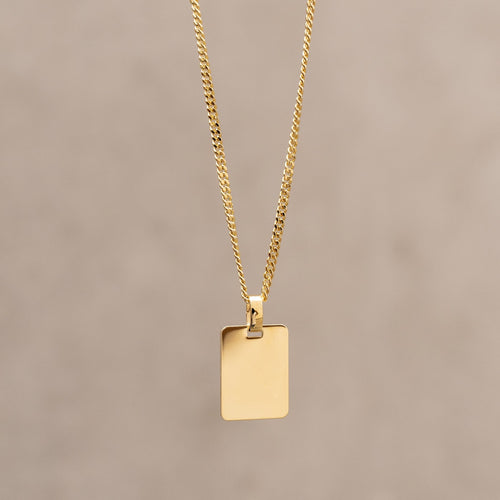 ENGRAVING PLATE STRETCH NECKLACE 333 GOLD - IDENTIM®