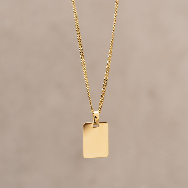 ENGRAVING PLATE STRETCH NECKLACE 333 GOLD