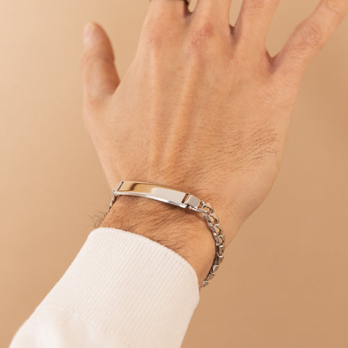 ID BRACELET ARMOR 925 SILVER RHODIUM-PLATED - IDENTIM®