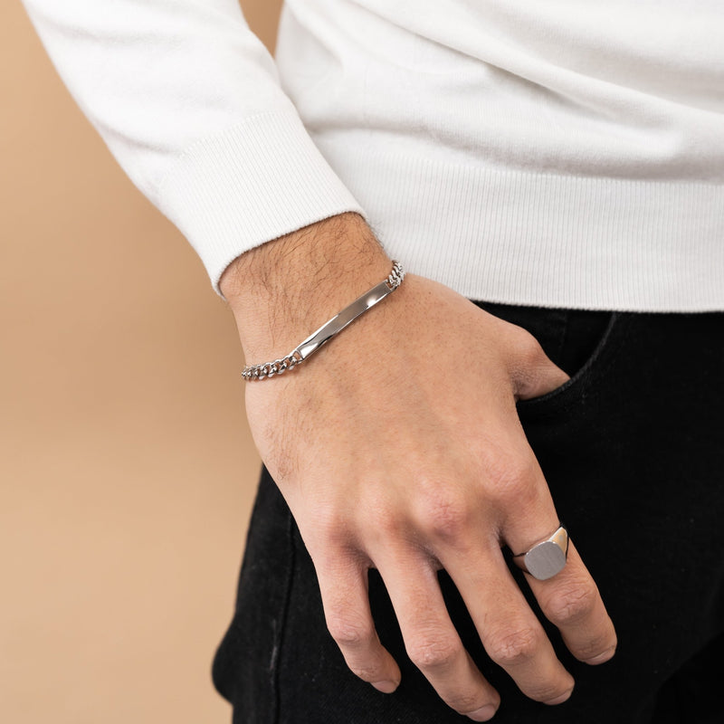 Engraving bracelet Engraving plate Armored ID bracelet