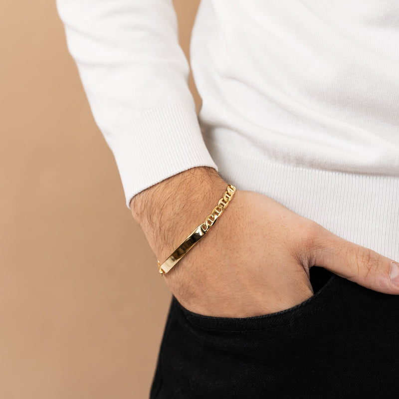 Engraving bracelet Engraving plate Armored bar ID bracelet