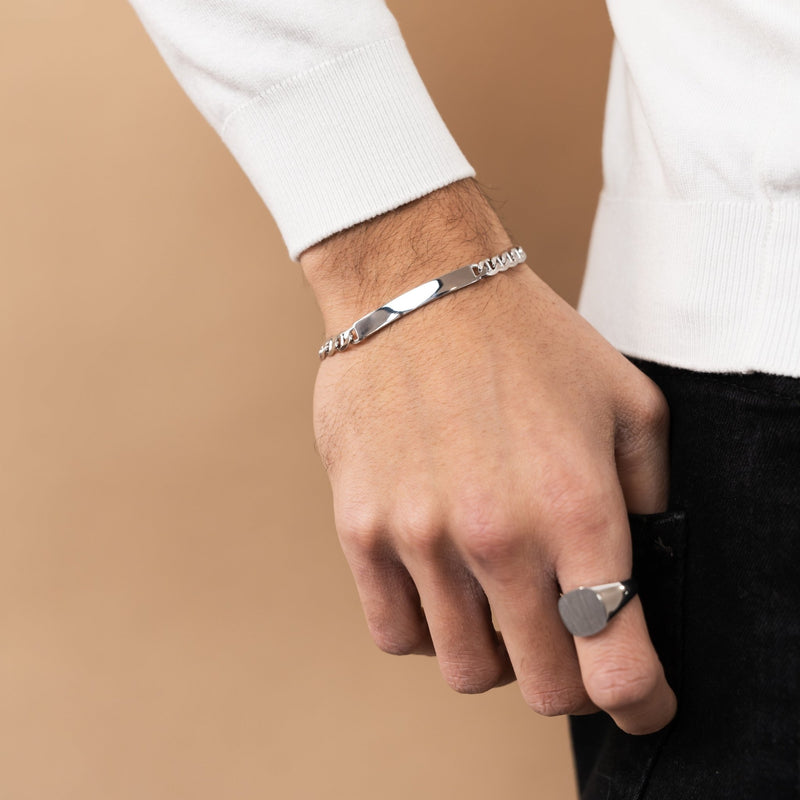 Engraving bracelet Engraving plate Armored bar ID bracelet