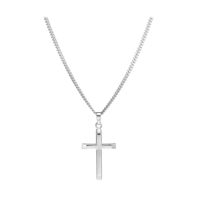 CROSS NECKLACE 925 SILVER RHODIUM PLATED