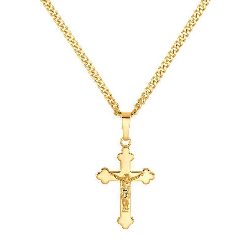 CROSS BODY NECKLACE 925 SILVER 18 CARAT GOLD PLATED