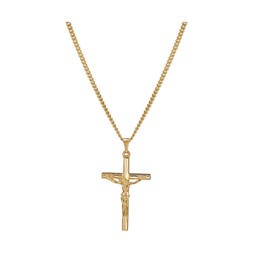 CROSS BODY NECKLACE 925 SILVER 18 CARAT GOLD PLATED - IDENTIM®