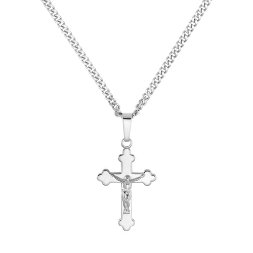 CROSS BODY NECKLACE 925 SILVER RHODIUM PLATED - IDENTIM®