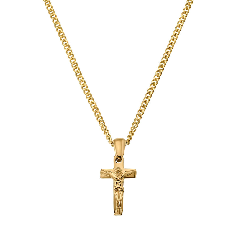 CROSS CRUCIFIX NECKLACE 585 GOLD