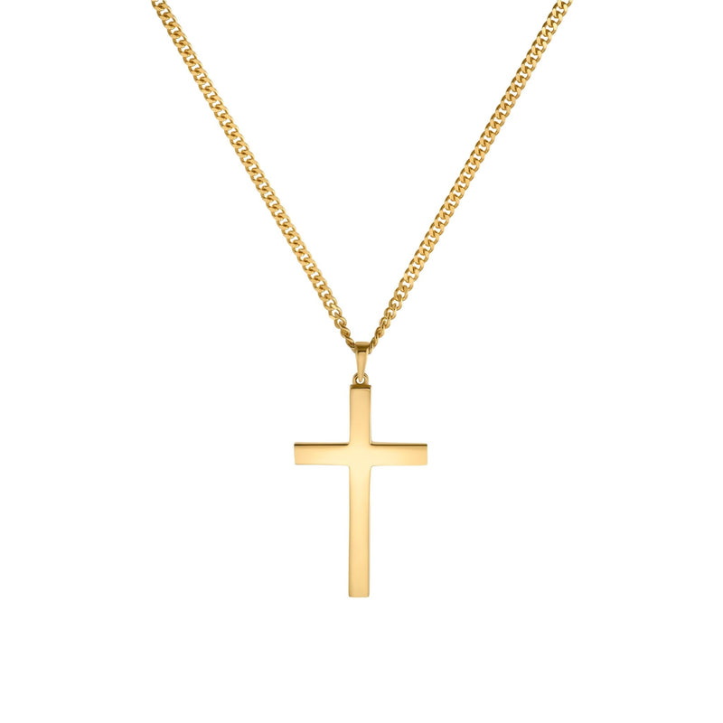 CROSS SOLID NECKLACE 333 GOLD