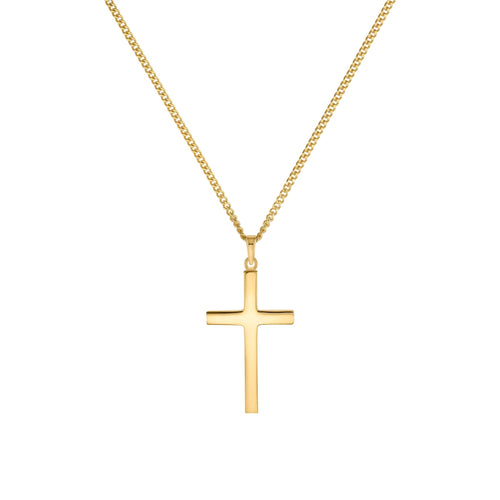 CROSS SOLID NECKLACE 585 GOLD - IDENTIM®