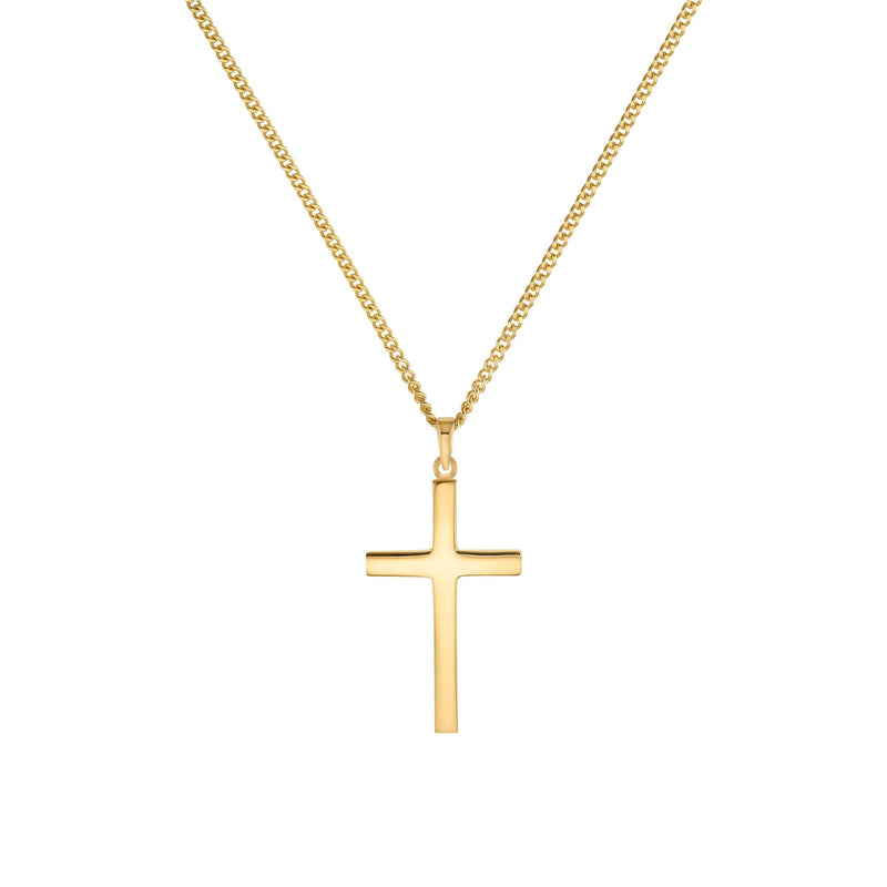 CROSS SOLID NECKLACE 585 GOLD