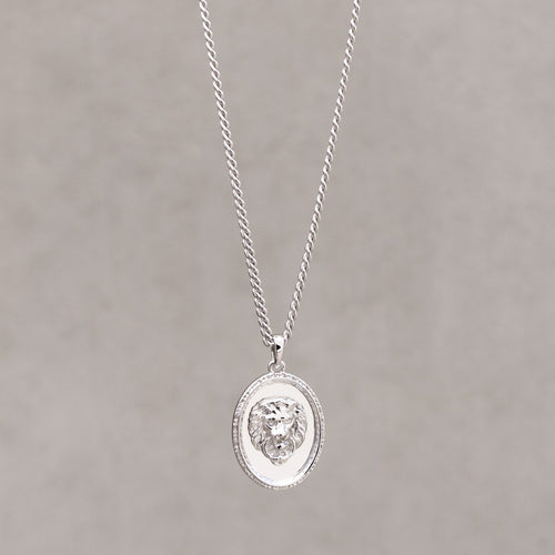 LION NECKLACE 925 SILVER RHODIUM PLATED - IDENTIM®