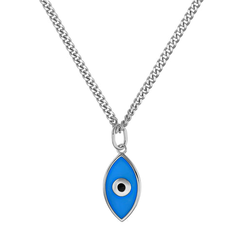 NAZAR EYE NECKLACE 925 SILVER RHODIUM PLATED - IDENTIM®