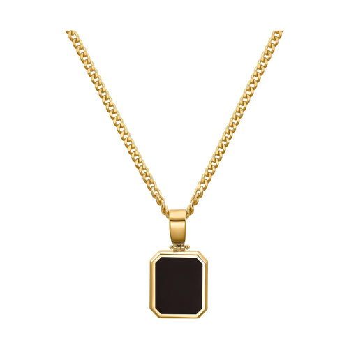 ONYX OCTAGON NECKLACE 585 GOLD - IDENTIM®