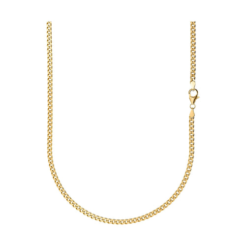 CURB CHAIN 925 SILVER 18 CARAT GOLD PLATED 3,30MM - IDENTIM®