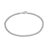 CURB CHAIN BRACELET 925 SILVER RHODIUM PLATED 3,30MM - IDENTIM®