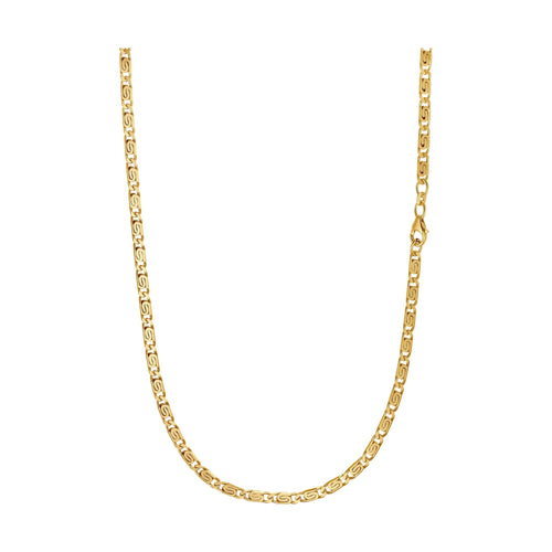 S CURB CHAIN 925 SILVER 18 CARAT GOLD PLATED 3,80MM - IDENTIM®