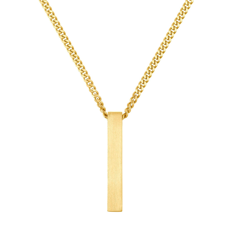 BAR NECKLACE 925 SILVER 18 CARAT GOLD PLATED