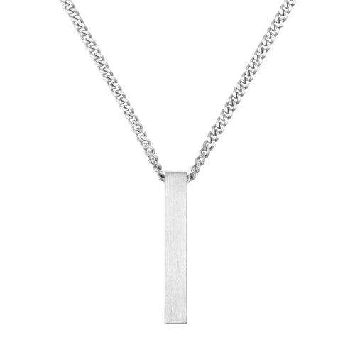 BAR NECKLACE 925 SILVER RHODIUM PLATED - IDENTIM®