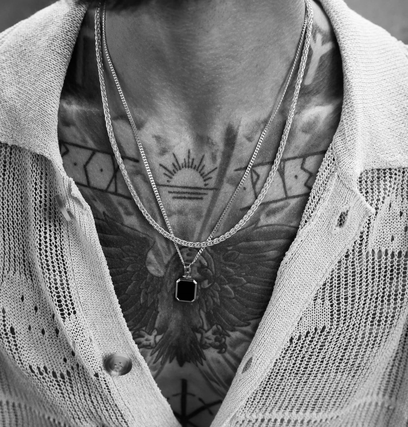 Necklaces silver men