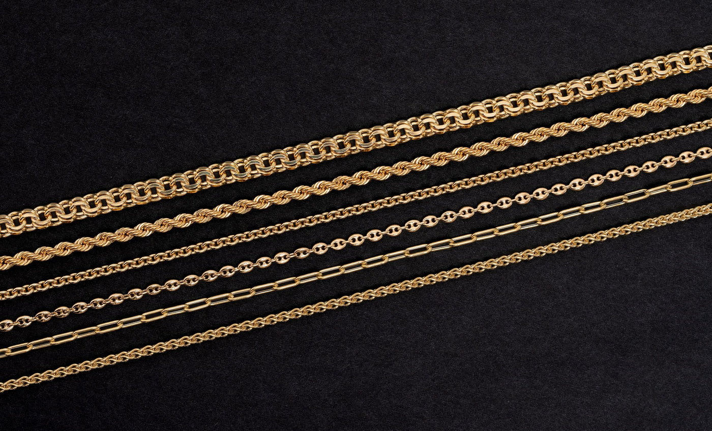 MEN'S NECKLACES REAL GOLD