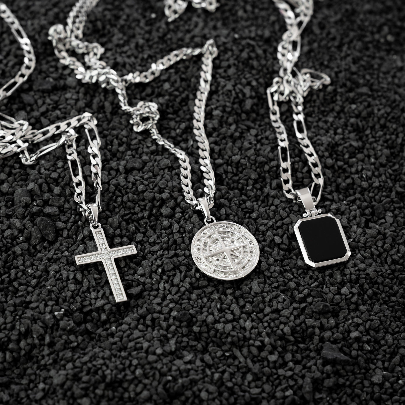 Men's necklaces silver & gold plated more pendants - IDENTIM®