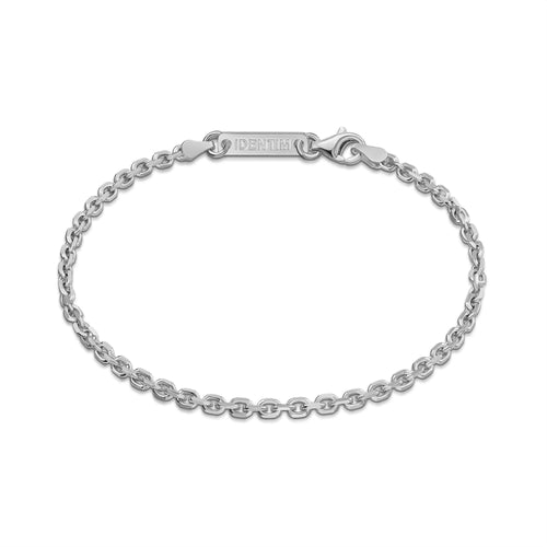 PEA CHAIN BRACELET 925 SILVER RHODIUM PLATED 2,80MM