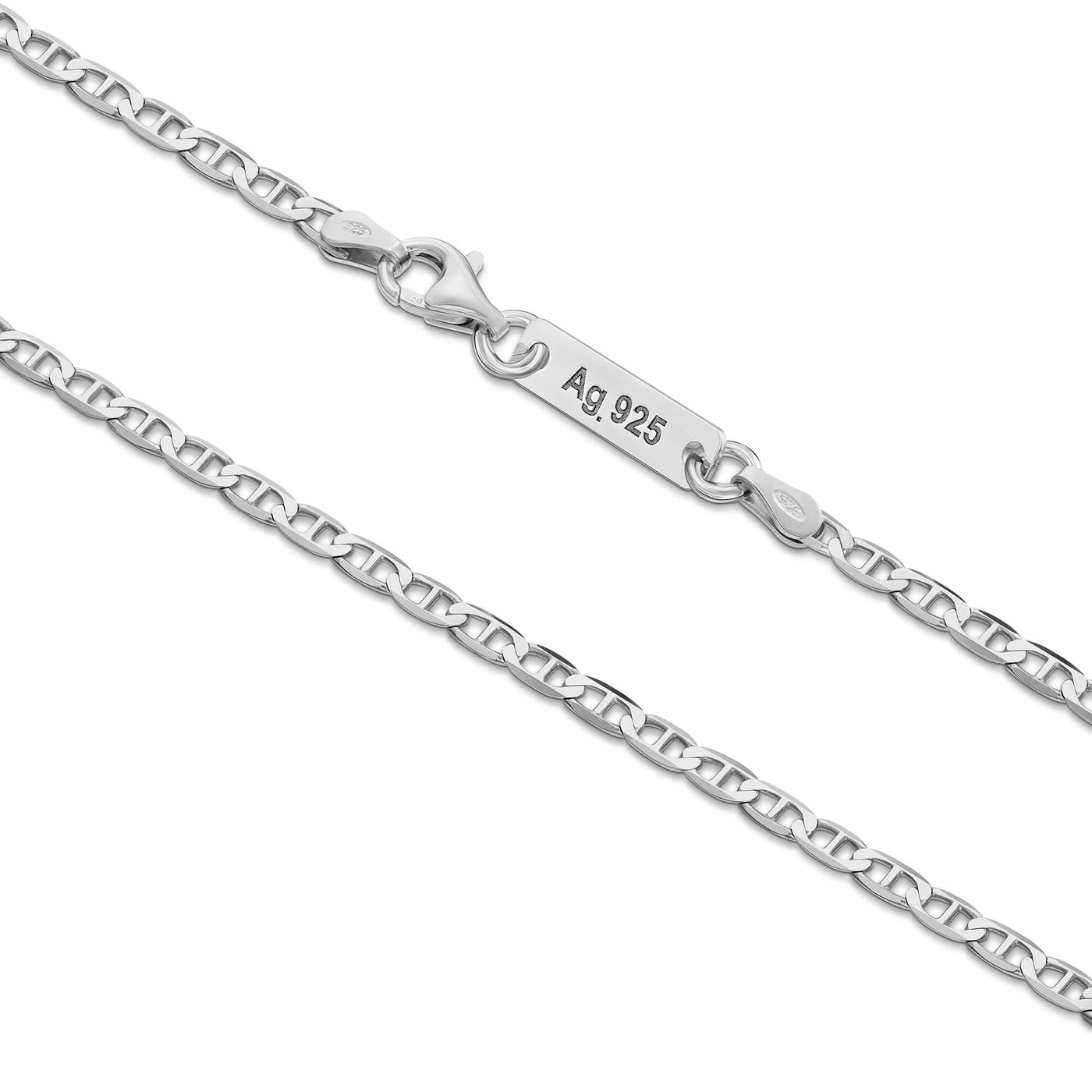 CURB CHAIN 925 SILVER RHODIUM-PLATED 2,80MM