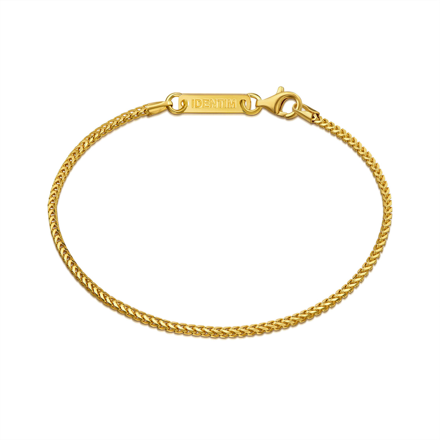 FRANCOKETTE BRACELET 925 SILVER 18 CARAT GOLD PLATED 1,60MM