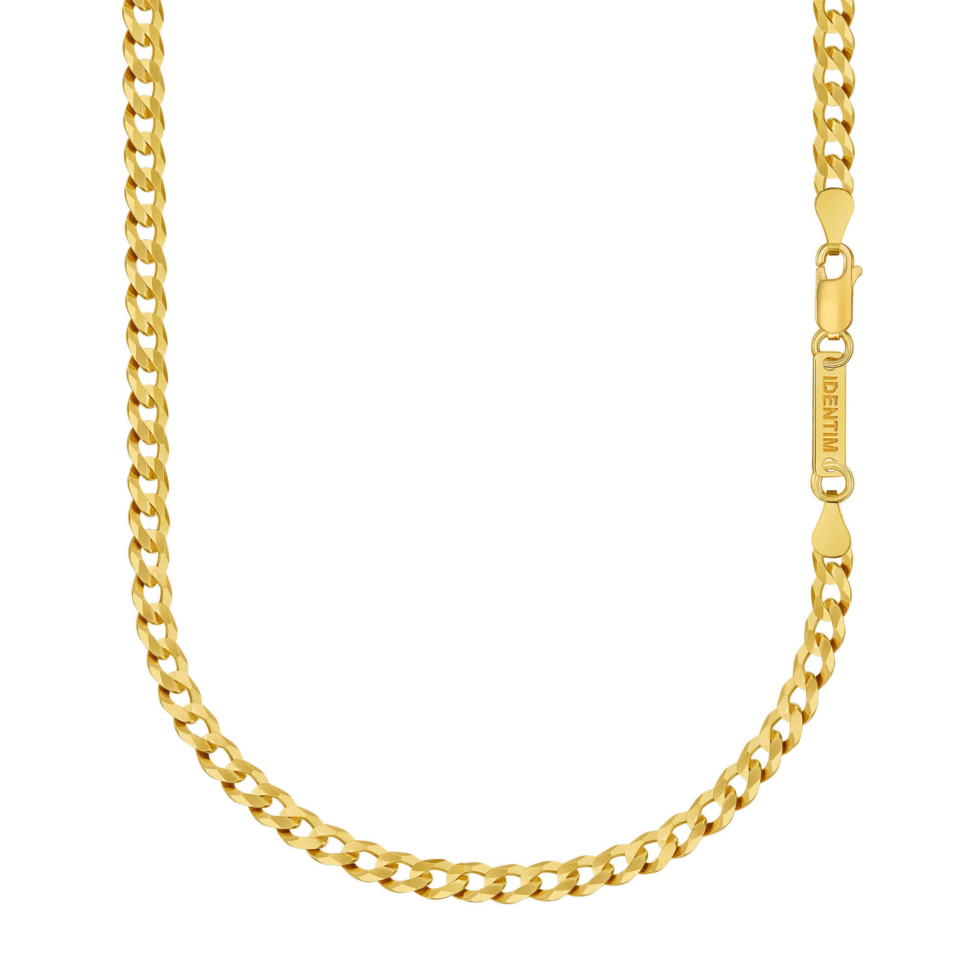 CURB CHAIN 925 SILVER 18 CARAT GOLD PLATED 5,00MM