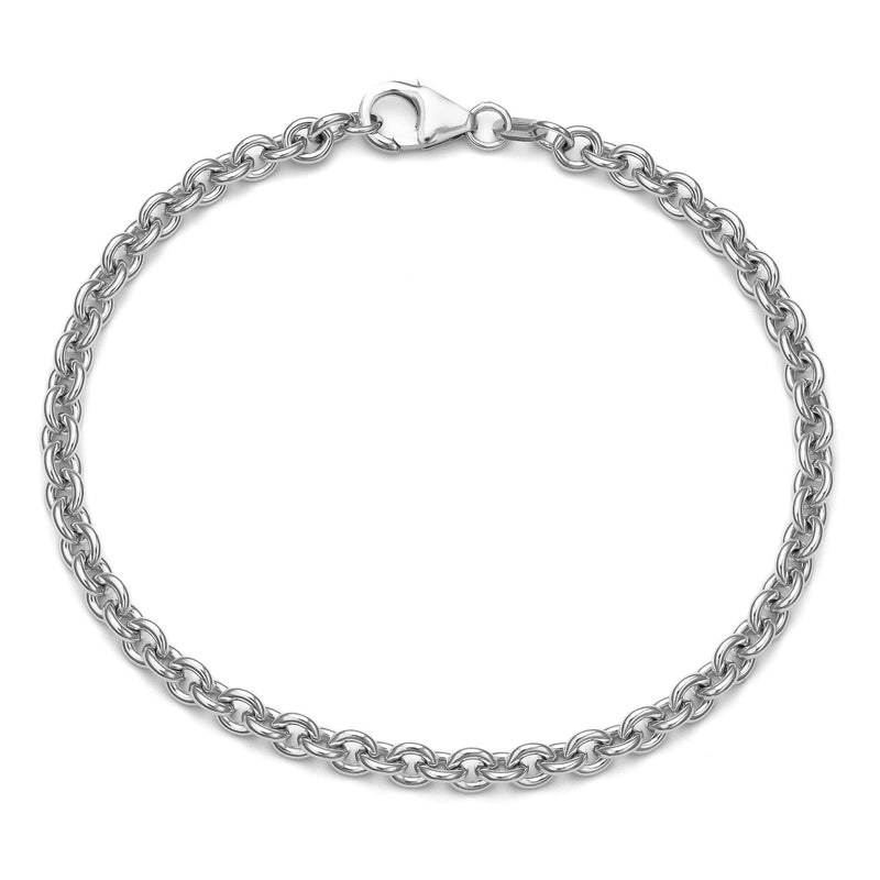 ANKER BRACELET GOLD BRACELET 4.00MM 750 WHITE GOLD