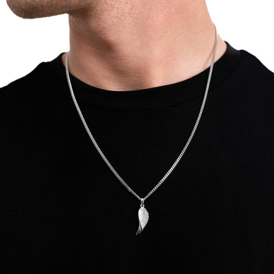 WING NECKLACE 925 SILVER RHODIUM PLATED