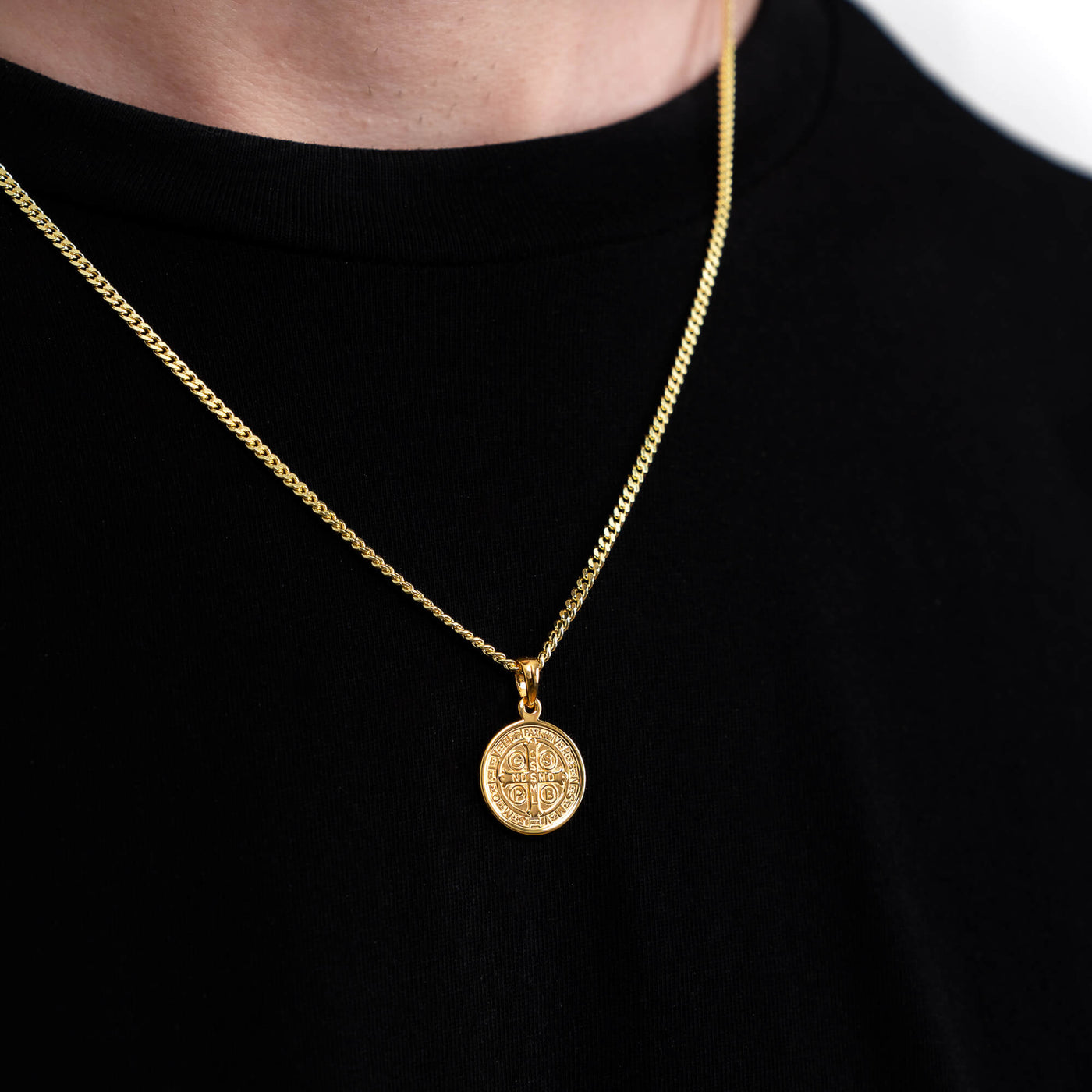 BENEDICTUS NECKLACE 925 SILVER 18 CARAT GOLD PLATED