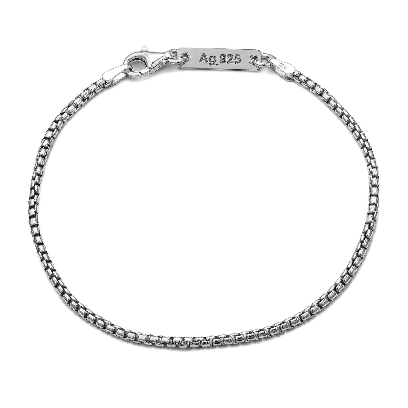 VENETIAN CHAIN BOX 925 SILVER RHODIUM PLATED 2,00MM