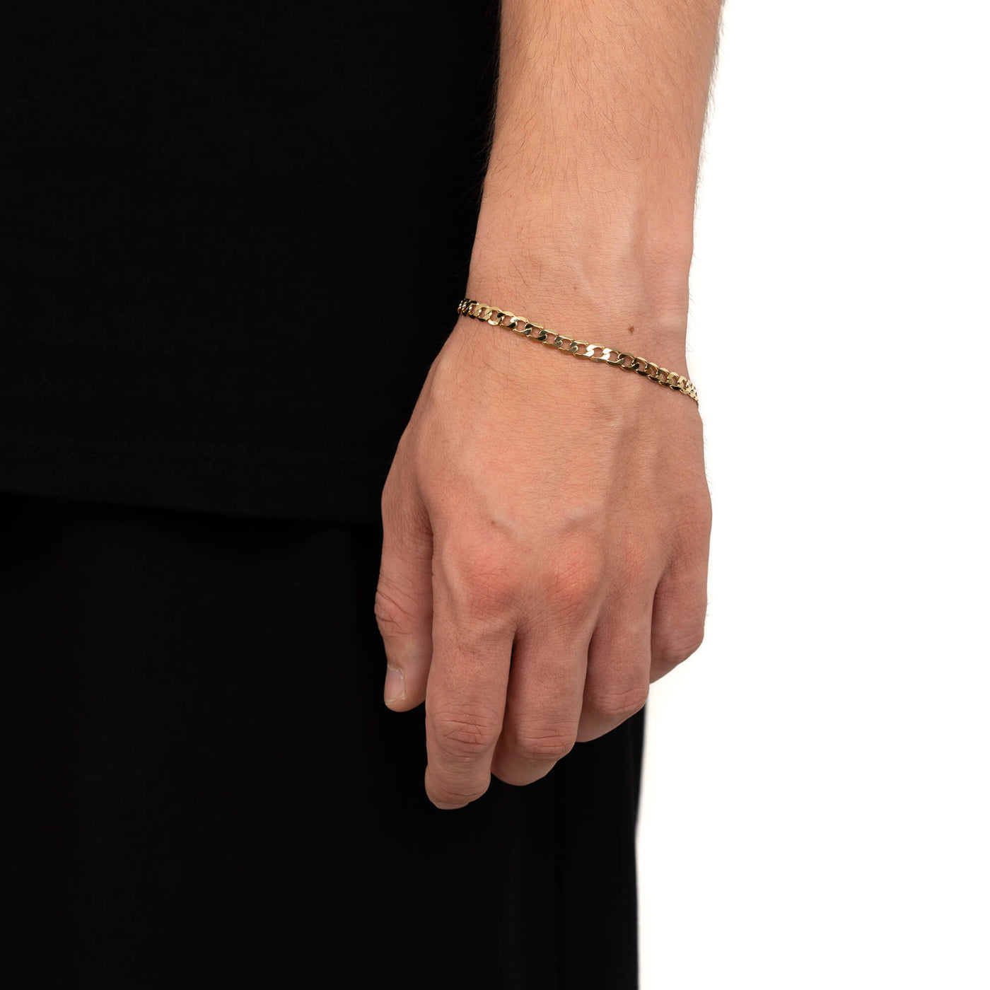 CURB CHAIN BRACELET GOLD BRACELET 5,00MM 333 GOLD