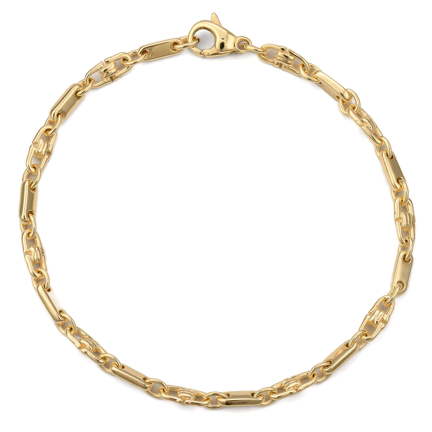 PLATE STIRRUP GOLD BRACELET 3,00MM 585 GOLD