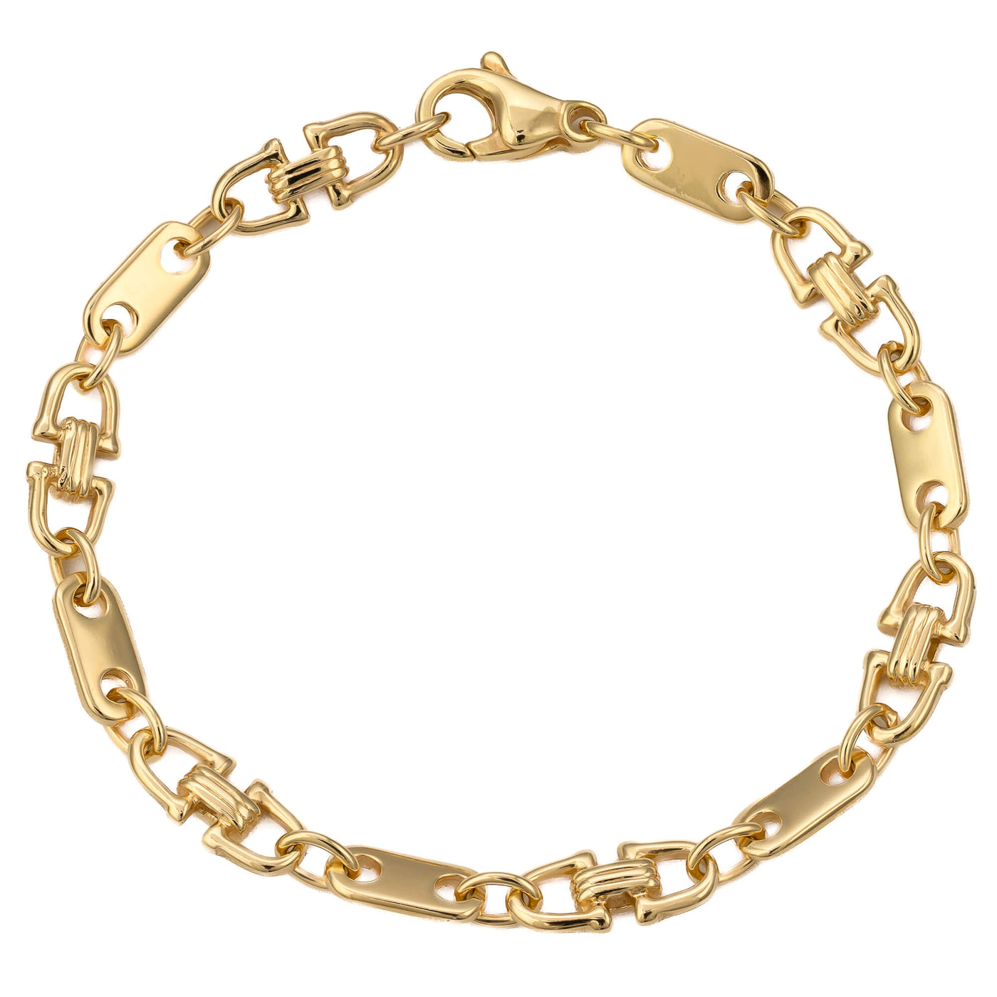 PLATE STIRRUP GOLD BRACELET 5,50MM 750 GOLD