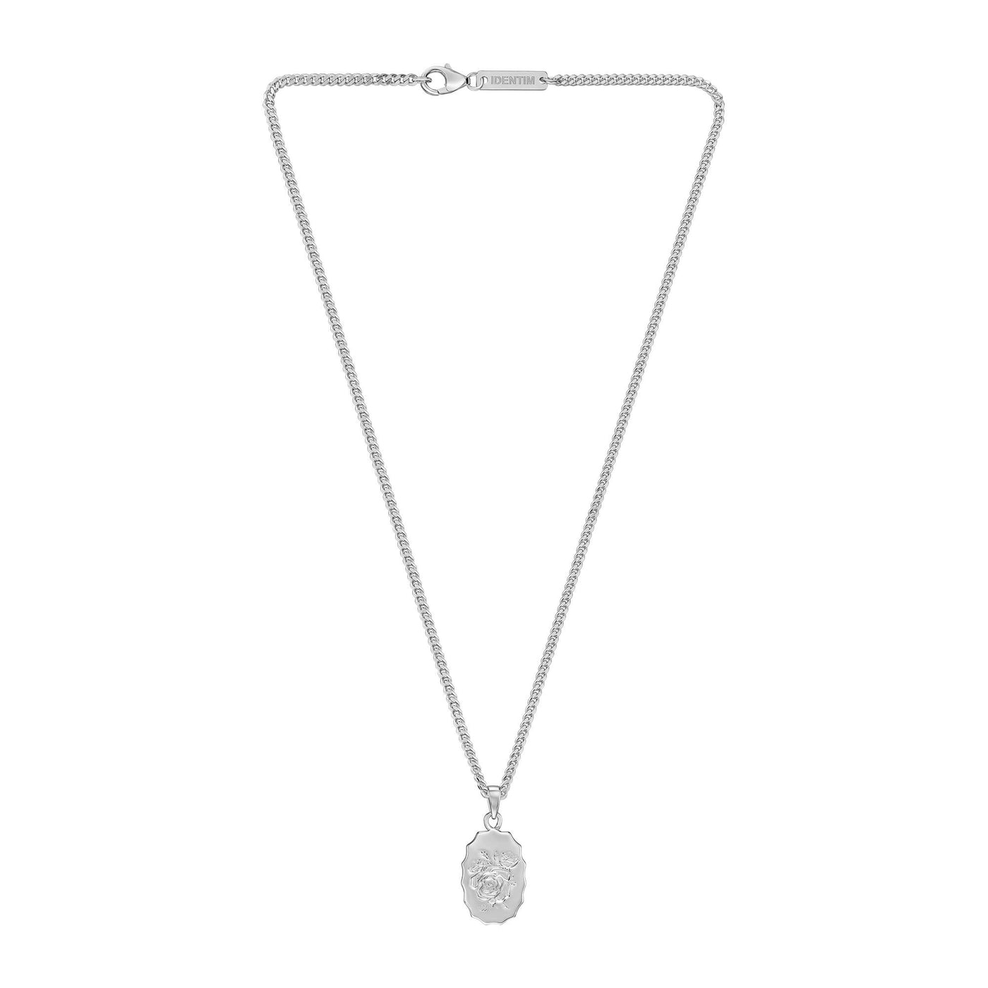 ROSE NECKLACE 925 SILVER RHODIUM PLATED