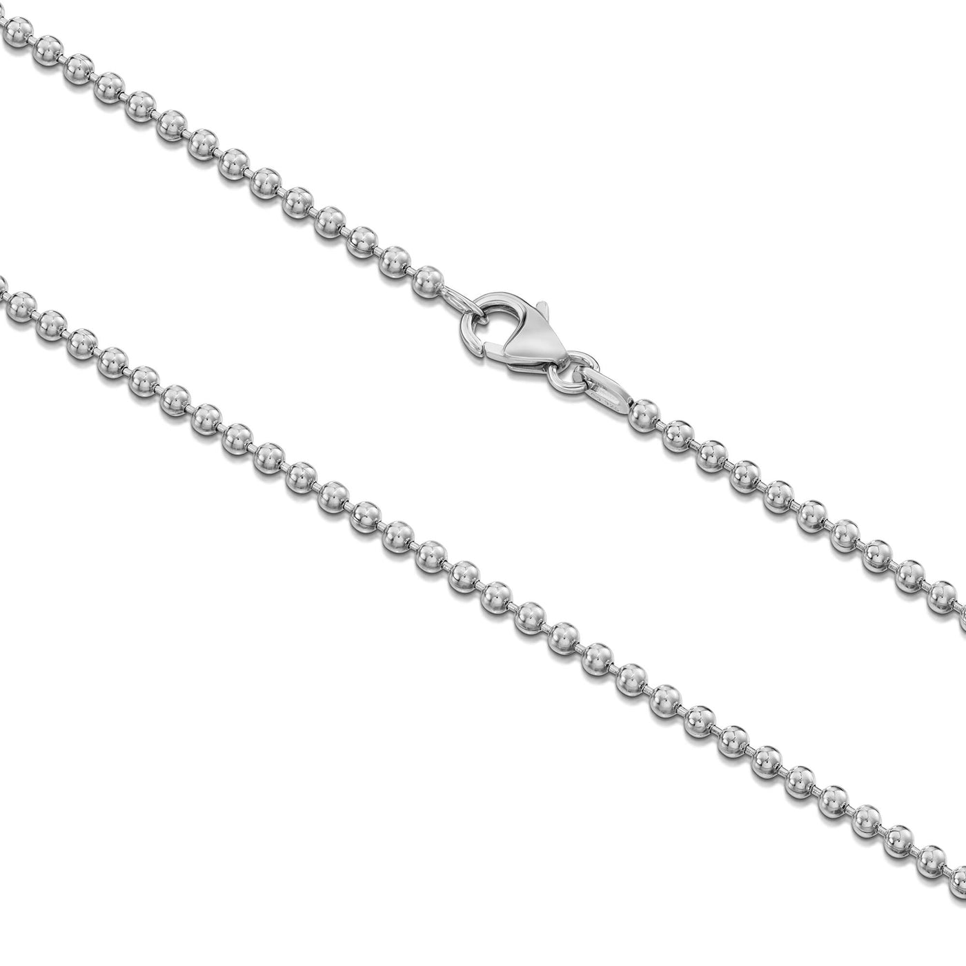 BALL CHAIN 925 SILVER RHODIUM PLATED 2,00MM