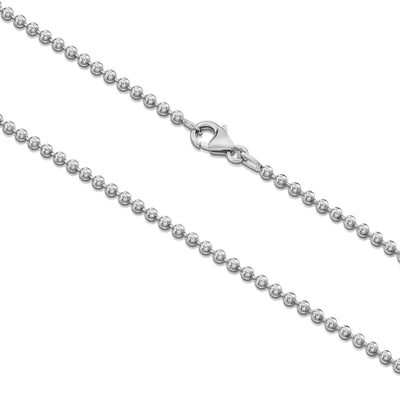 BALL CHAIN 925 SILVER RHODIUM PLATED 2,00MM