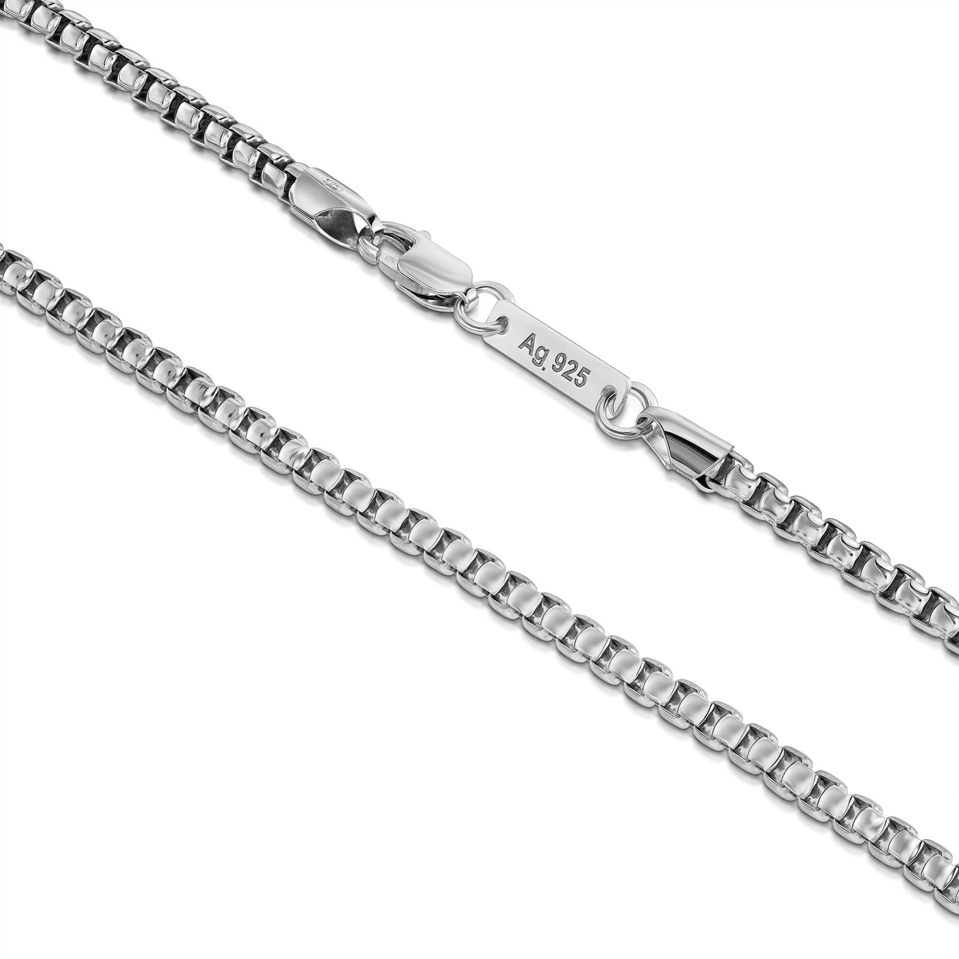 VENETIAN NECKLACE 925 SILVER RHODIUM PLATED 3,30MM