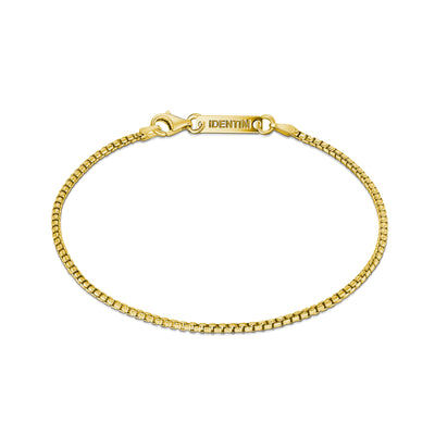 Venetian chain bracelet 925 silver 18k gold-plated 2.00mm