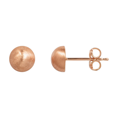 STUD EARRINGS HEMISPHERE PAIR 585 ROSE GOLD