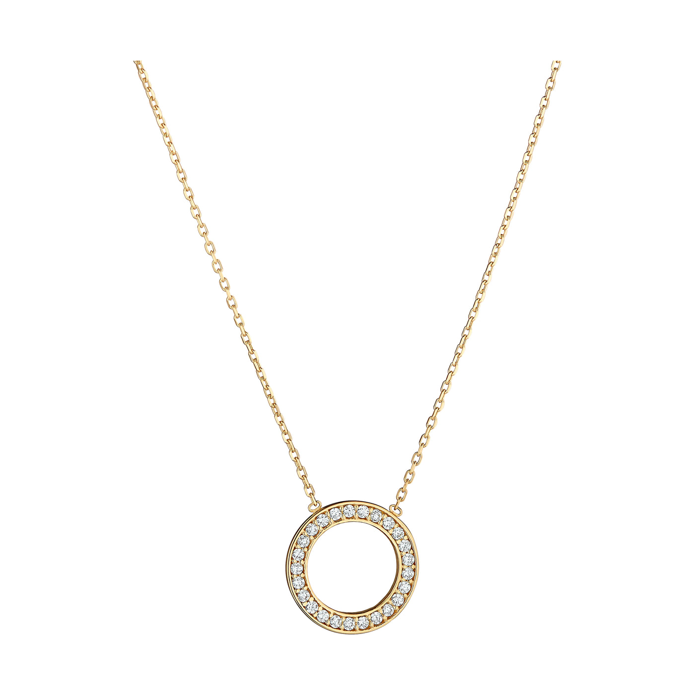 CIRCLE NECKLACE ZIRCONIA 333 GOLD